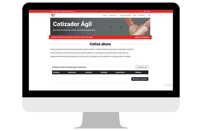 Portafolio de diseño de e-commerce orientado a cotizar | Cognitios